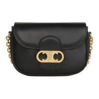 CELINE MaillonTriomphe Shiny Calfskin Crossbody Bag Shoulder Bag Women's Black