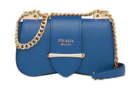 PRADA Sidonie Calfskin Shoulder Bag Crossbody Bag Women's Dark Purple Blue