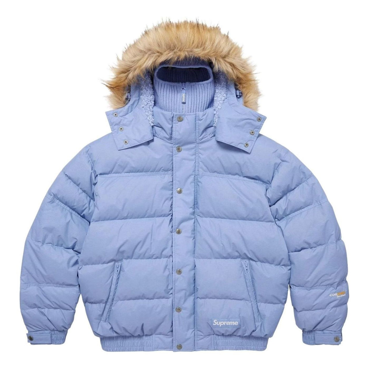 Supreme FW25 Facemask 700-Fill Down Puffer Jacket 'Light Blue' SUP-FW25-073-BLU