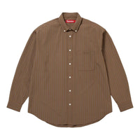 Supreme FW25 Pinstripe Shirt 'Brown' SUP-FW25-142-BRWN