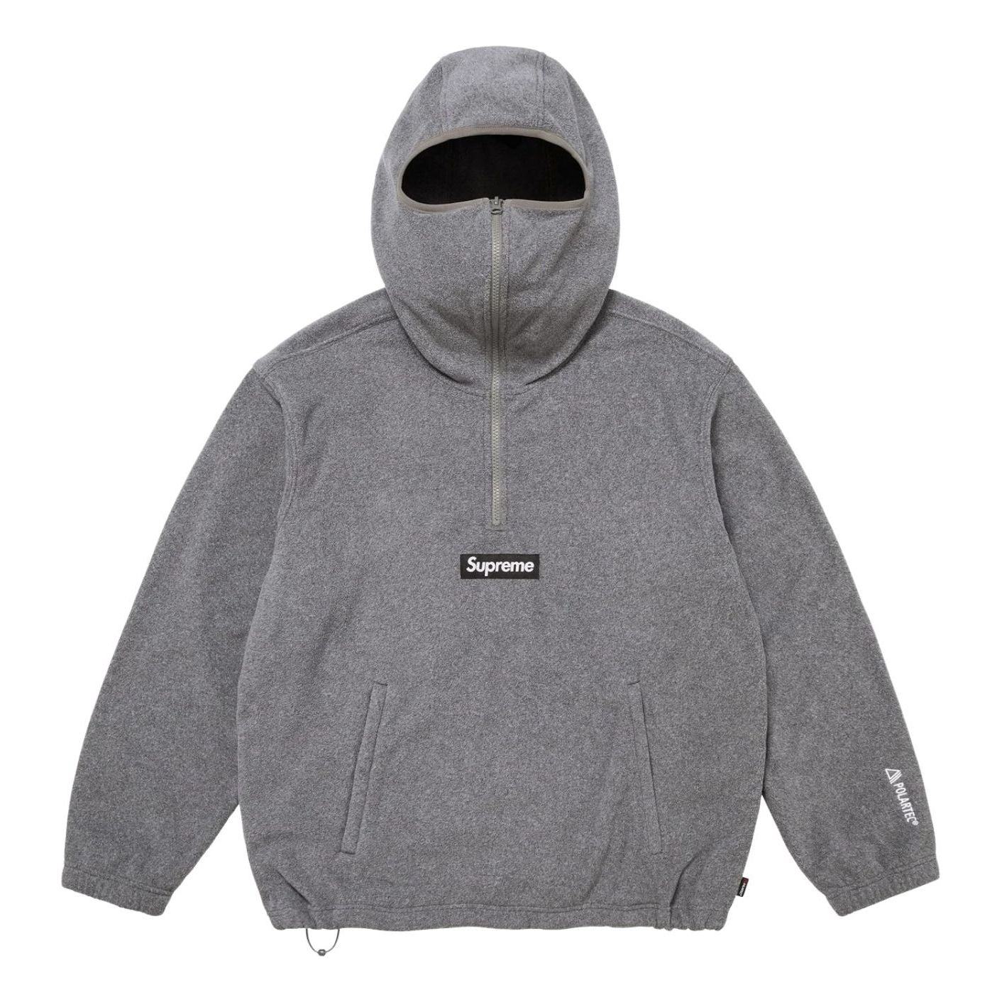 Supreme FW25 Polartec Face Mask Half Zip Hooded Sweatshirt 'Grey' SUP-FW25-064-GRY