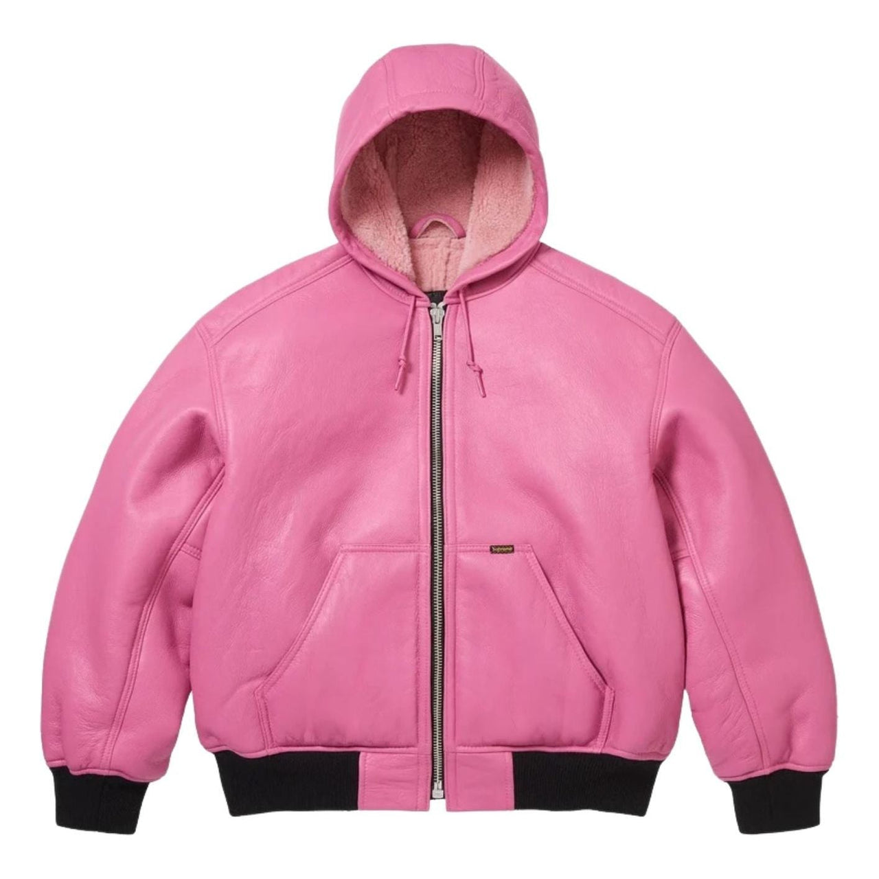Supreme FW25 x Schott Shearling Hooded Work Jacket 'Pink' SUP-FW25-051-PNK
