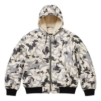 Supreme FW25 x Schott Shearling Hooded Work Jacket 'Snow Camo' SUP-FW25-051-CAM