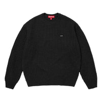 Supreme Small Box Waffle Sweater 'Black' FW25SK21-BLACK