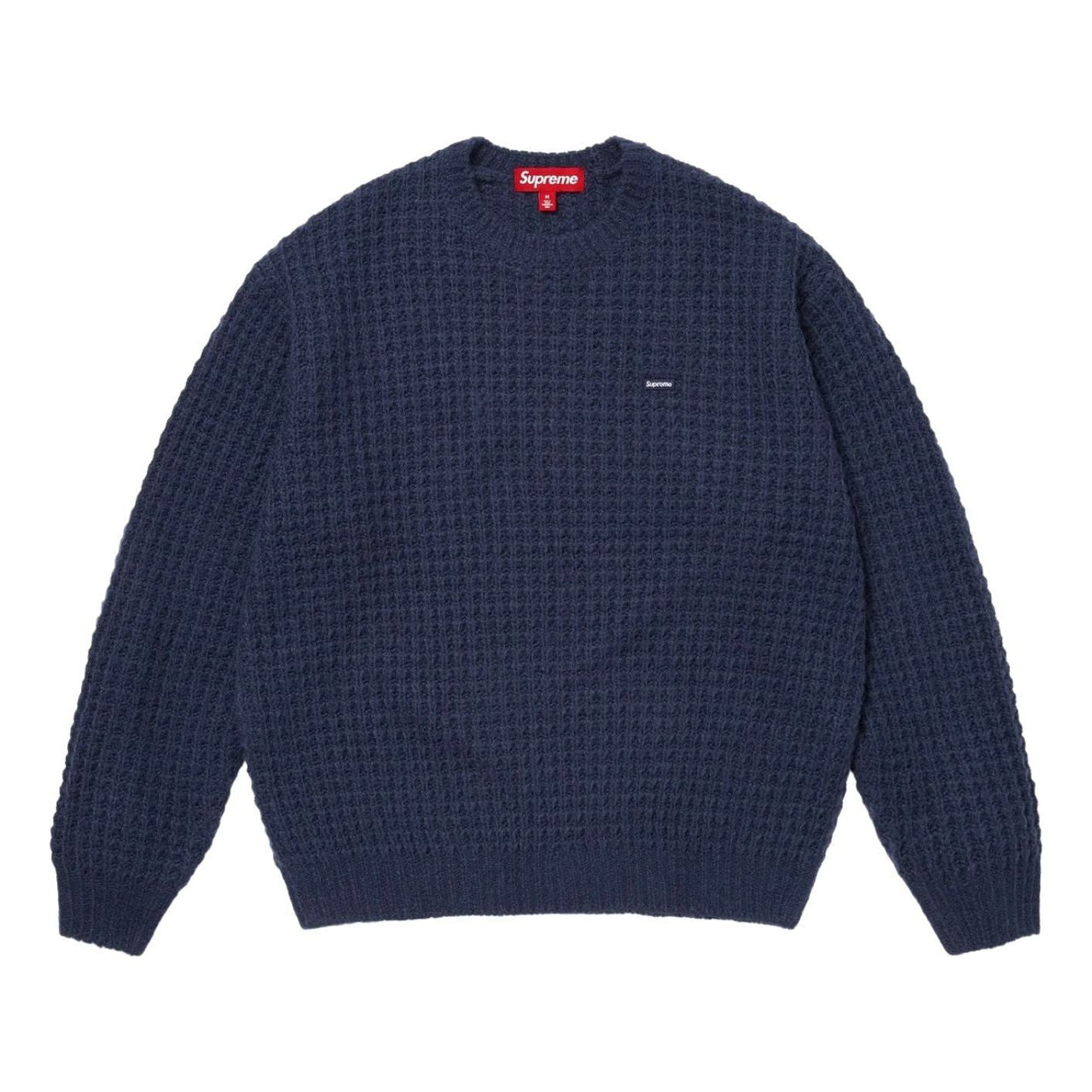 Supreme Small Box Waffle Sweater 'Navy' FW25SK21-NAVY