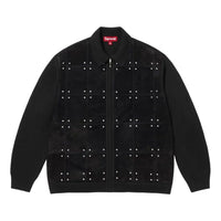 Supreme FW25 Studded Suede Zip Up Cardigan 'Black' SUP-FW25-162-BLK