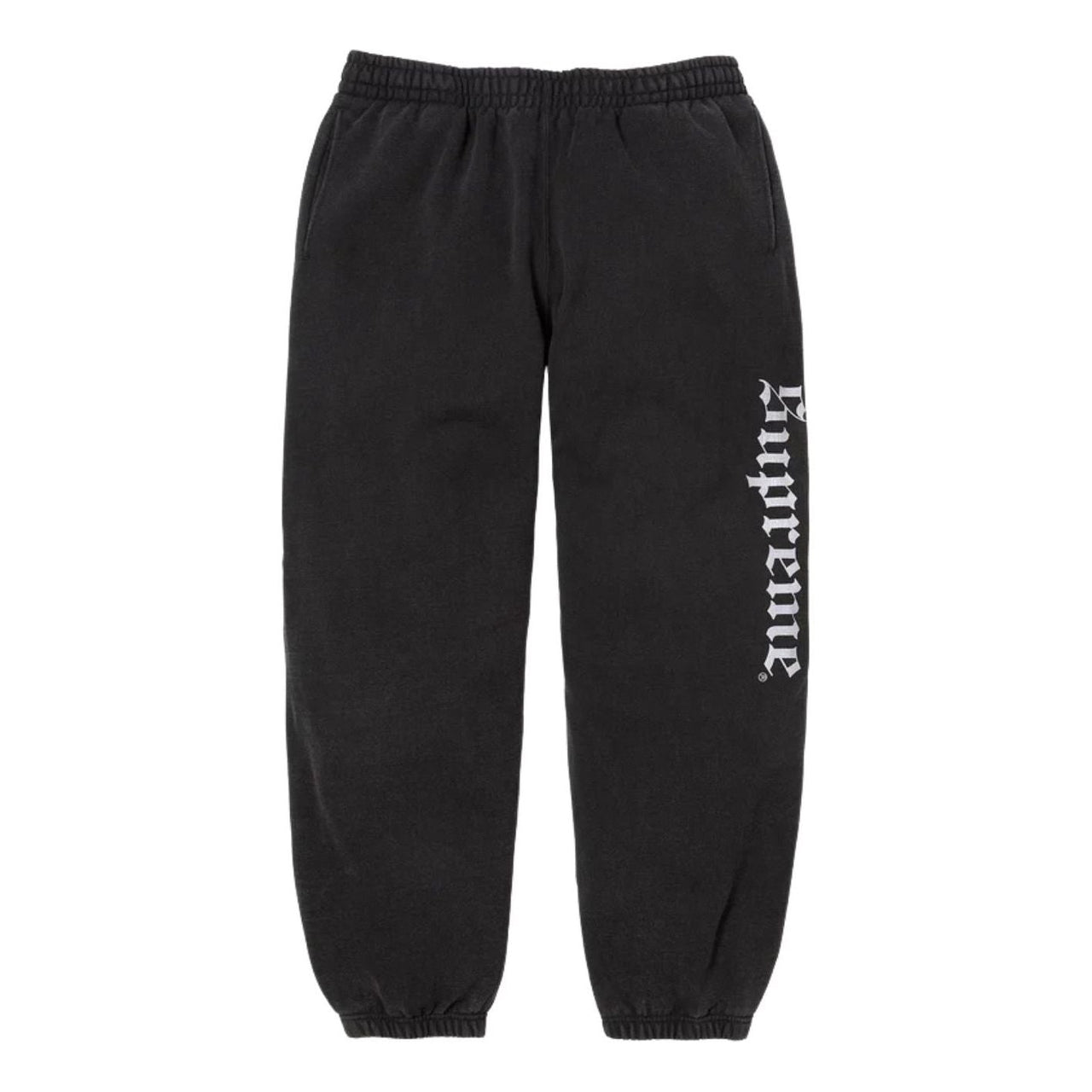 Supreme FW25 Washed Old English Sweatpant 'Black' SUP-FW25-190-BLK