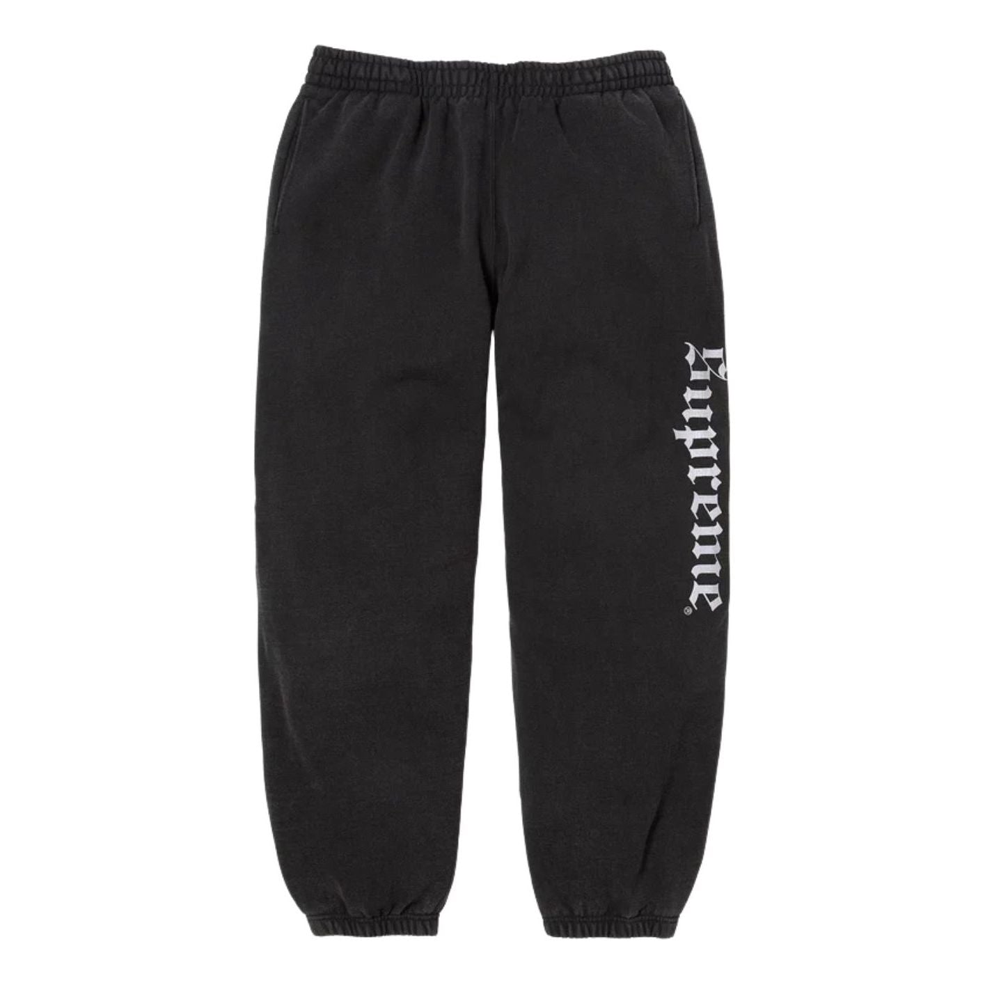 Supreme FW25 Washed Old English Sweatpant 'Black' SUP-FW25-190-BLK
