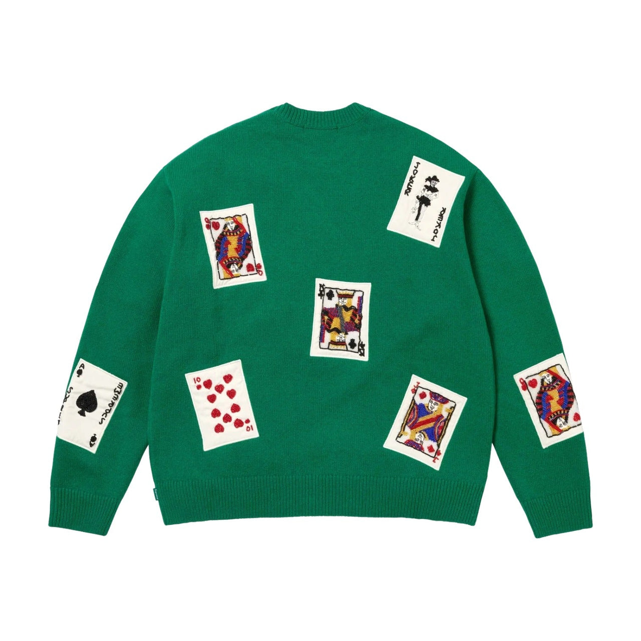 Supreme FW25 Beaded Cards Sweater 'Green' SUP-FW25-148-GRN