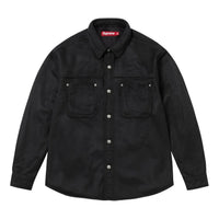 Supreme Faux Suede Snap Shirt 'Black' SUP-FW25-144-BLK