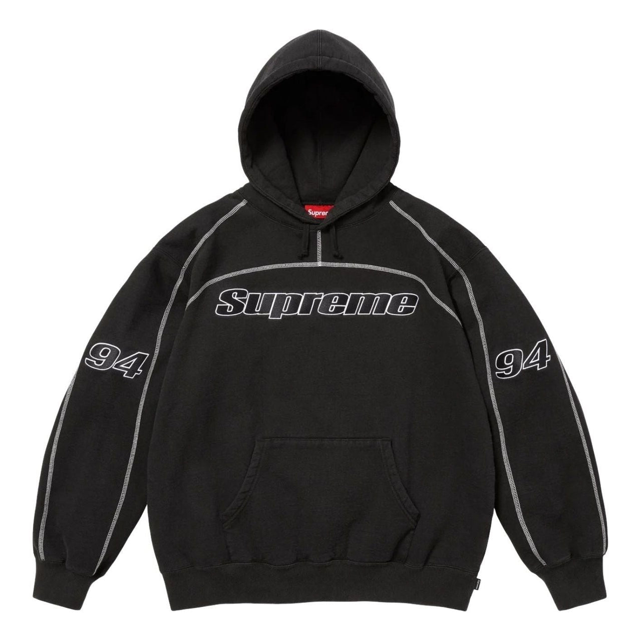 Supreme FW25 Overlock Hooded Sweatshirt 'Black' FW25SW84-BLACK