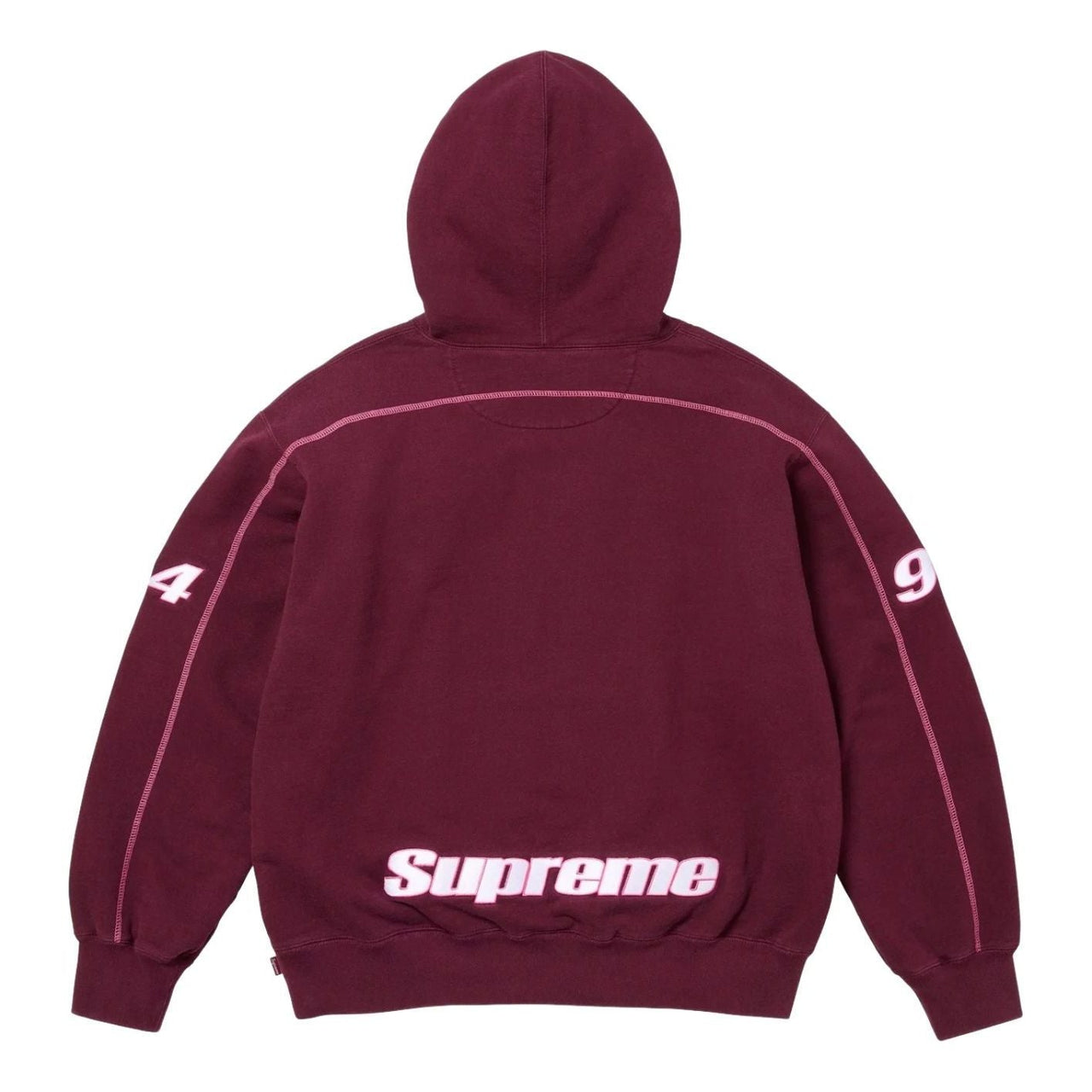 Supreme FW25 Overlock Hooded Sweatshirt 'Burgundy' FW25SW84-BURGUNDY