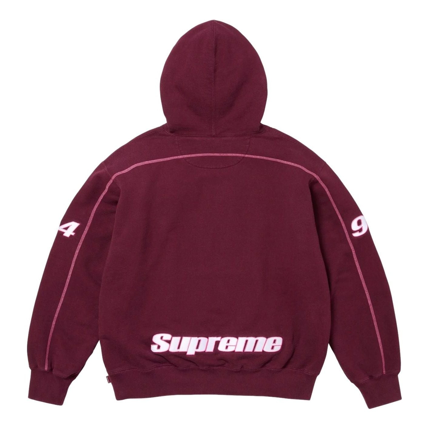 Supreme FW25 Overlock Hooded Sweatshirt 'Burgundy' FW25SW84-BURGUNDY