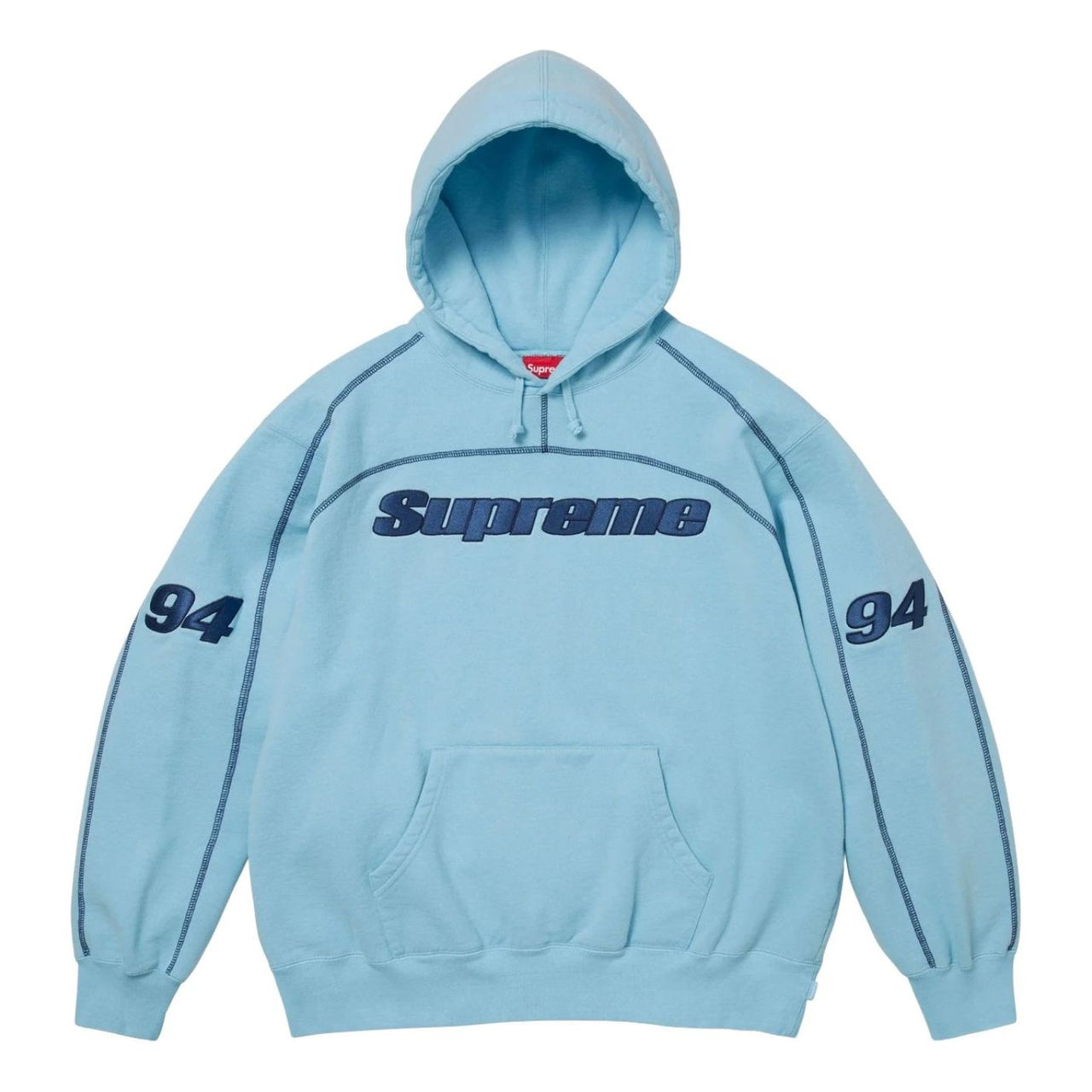 Supreme FW25 Overlock Hooded Sweatshirt 'Light Blue' FW25SW84-LIGHT-BLUE