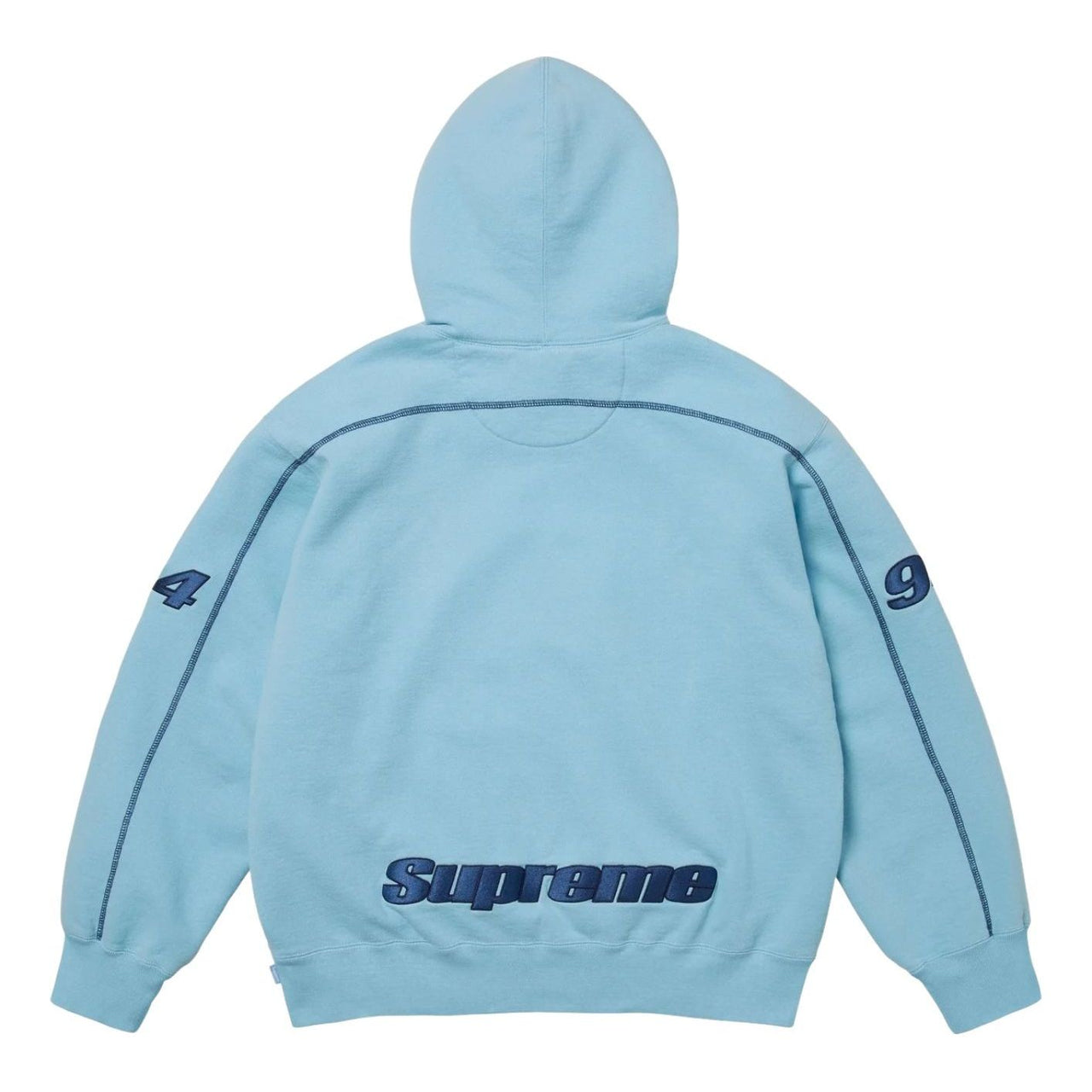 Supreme FW25 Overlock Hooded Sweatshirt 'Light Blue' FW25SW84-LIGHT-BLUE