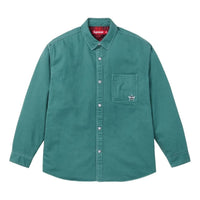 Supreme FW25 Quilted Lined Denim Snap Shirt 'Dusty Teal' SUP-FW25-140-TEL