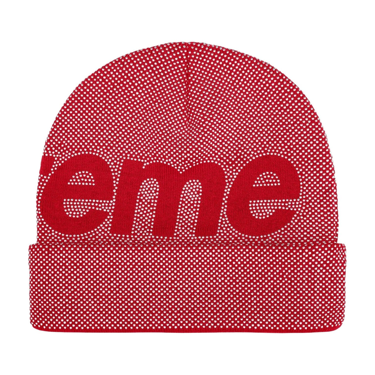 Supreme FW25 Studded Knockout Big Logo Beanie 'Red' SUP-FW25-1098-RED
