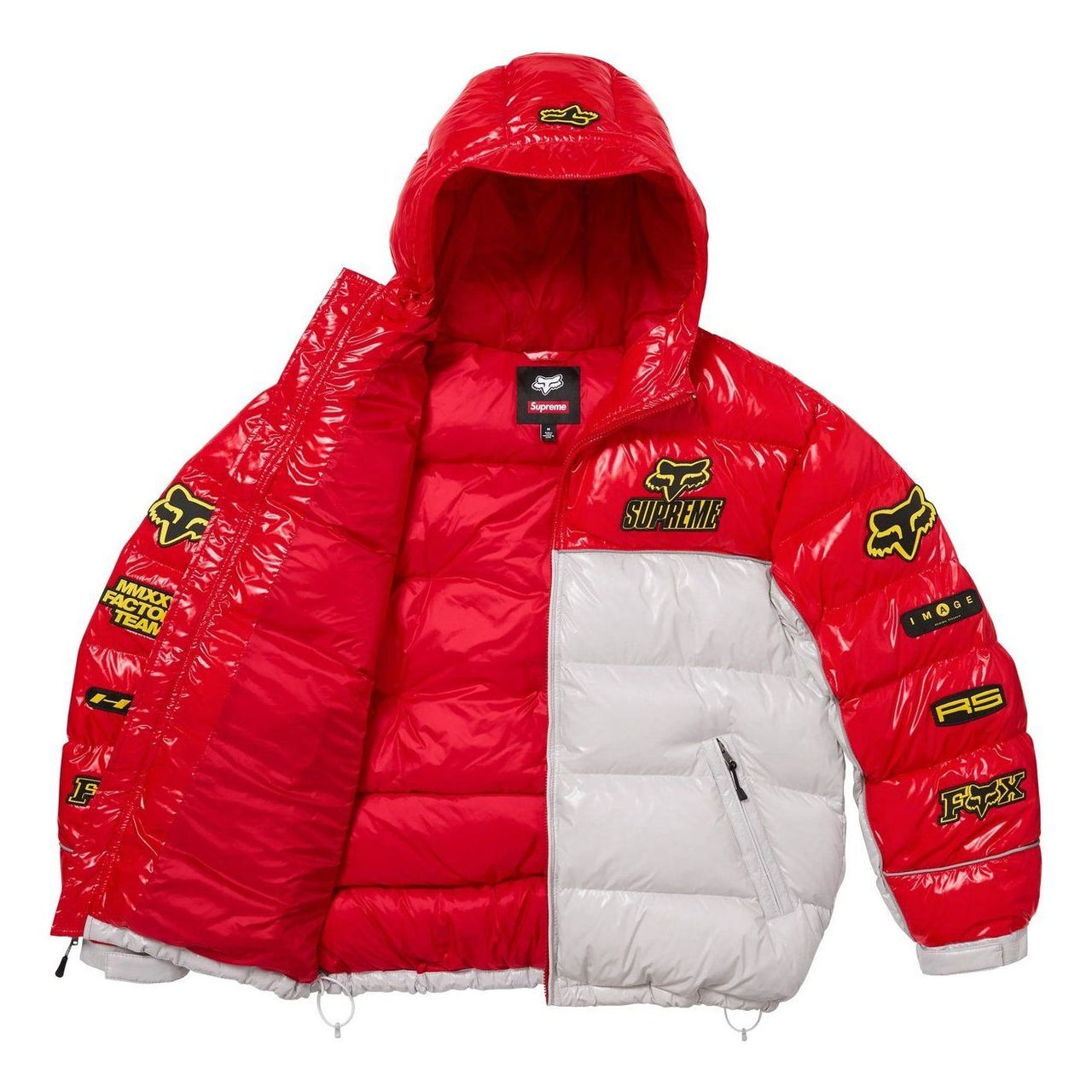 Supreme x Fox Racing Shiny Down Puffer Jacket 'White' FW25J60-WHITE