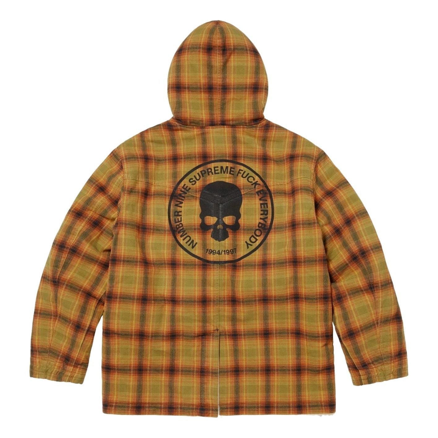 Supreme FW25 x Number (N)ine Faux Shearling Hooded Coat 'Plaid' FW25J49-PLAID