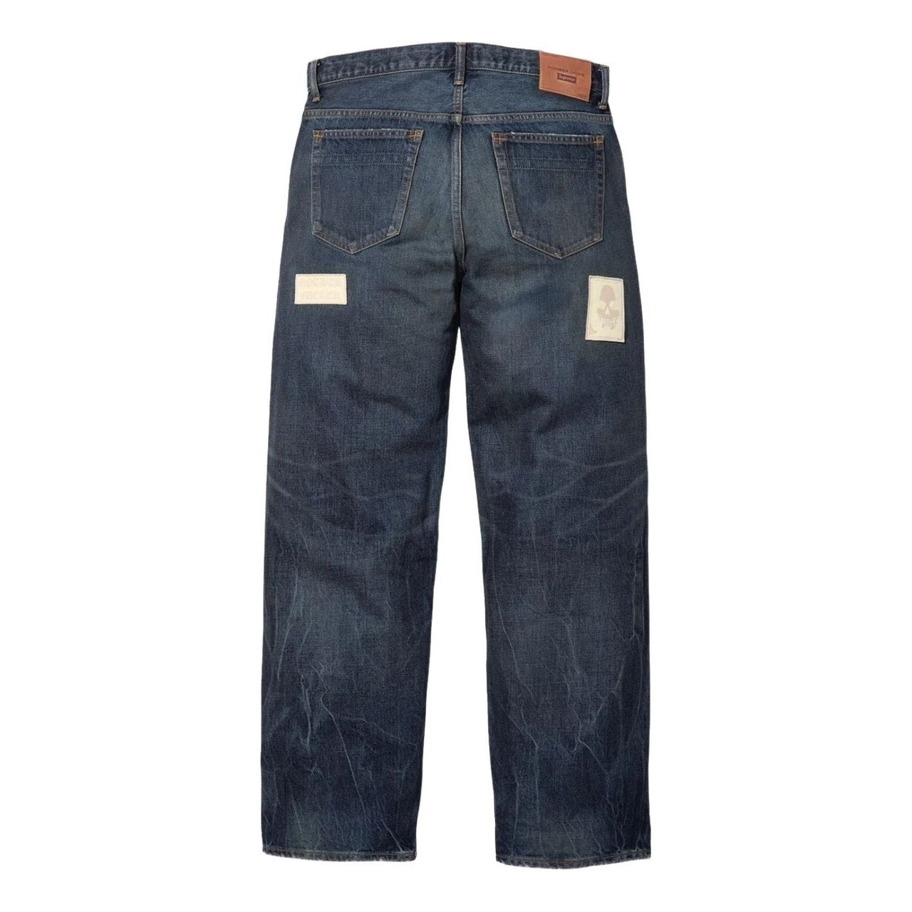 Supreme FW25 x Number (N)ine Patches Loose Fit Jean 'Washed Indigo' FW25P50-WASHED-INDIGO