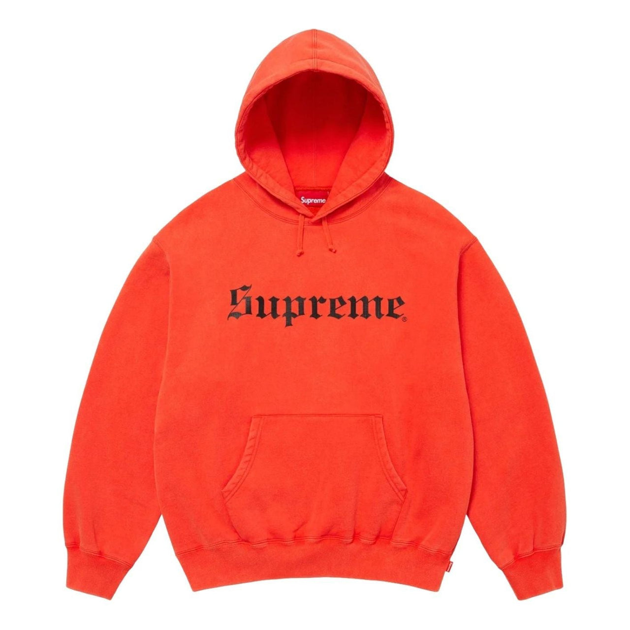 Supreme FW25 Washed Old English Hooded Sweatshirt 'Orange' SUP-FW25-107-ORG