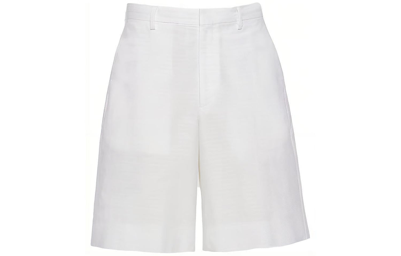 PRADA Triangle Logo Mid Rise Bermuda Shorts