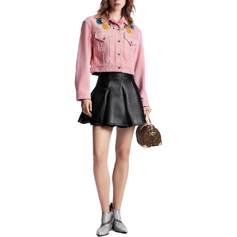 LOUIS VUITTON Embroidered Accent Denim Jacket