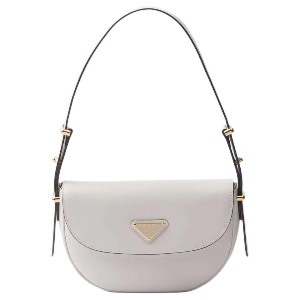 PRADA Leather Shoulder Bag, Handbag, Shoulder Bag Women's White