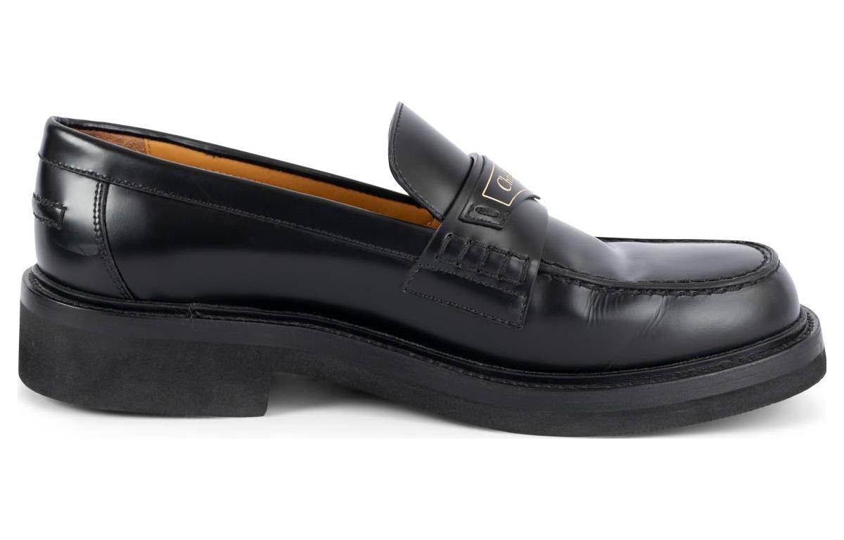 DIOR Boy Chunky Heel Loafers Women's Black