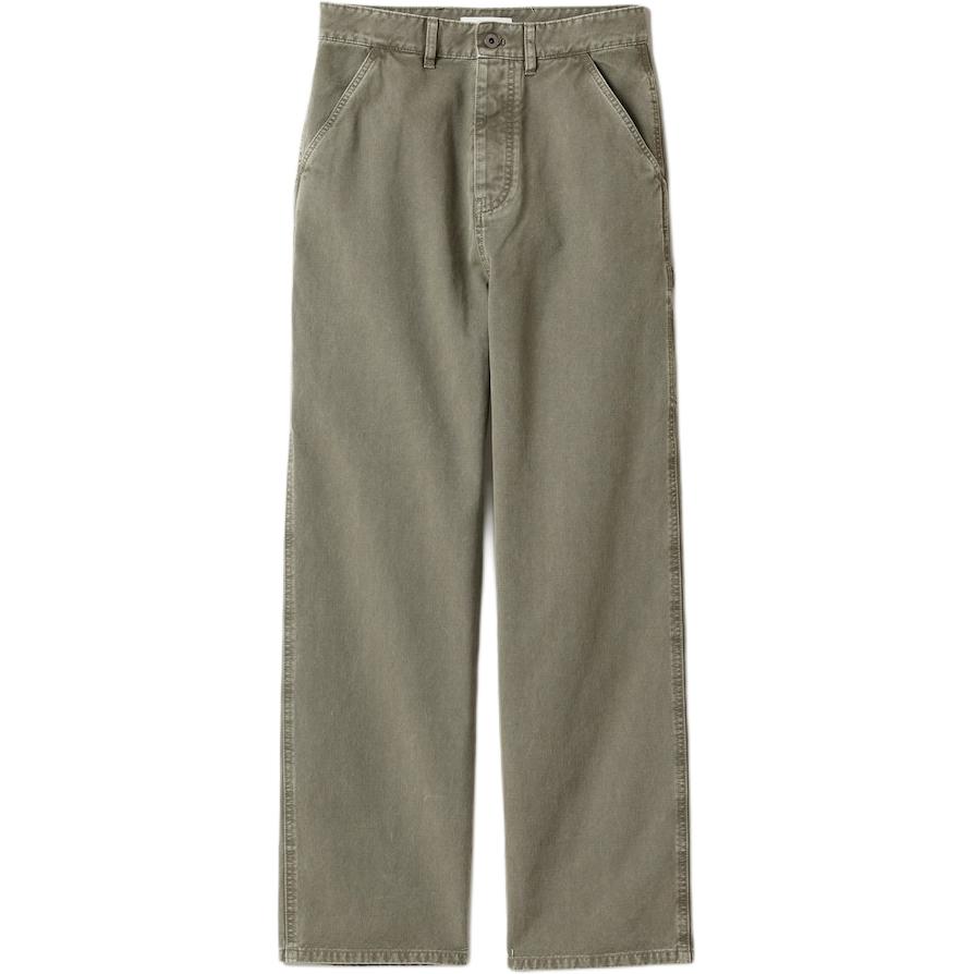 MIU MIU Garment Dyed Gabardine Pants 'Olive Green'