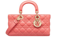 DIOR Lady D-JOY Sheepskin Dior Bag Shoulder Bag Crossbody Bag Handbag Women's Ash Coral Pink