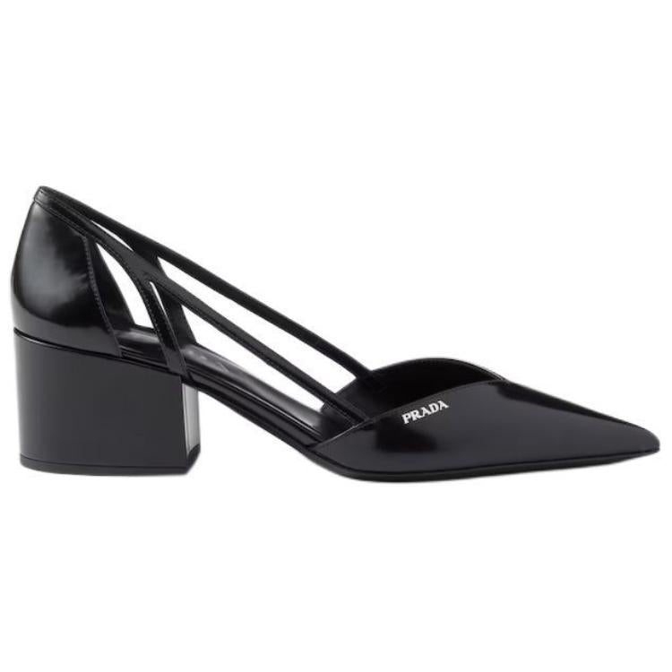 PRADA Chunky Heel High Heels 5.5cm Women's Black