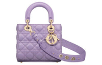 DIOR Lady DiorMy ABCDior Sheepskin Lady Dior Bag, Shoulder Bag, Crossbody Bag, Handbag Small Size Women's Light Purple