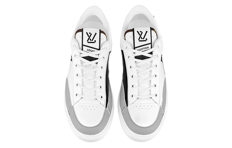 LOUIS VUITTON Charlie Trainers White Cacoa Brown Black
