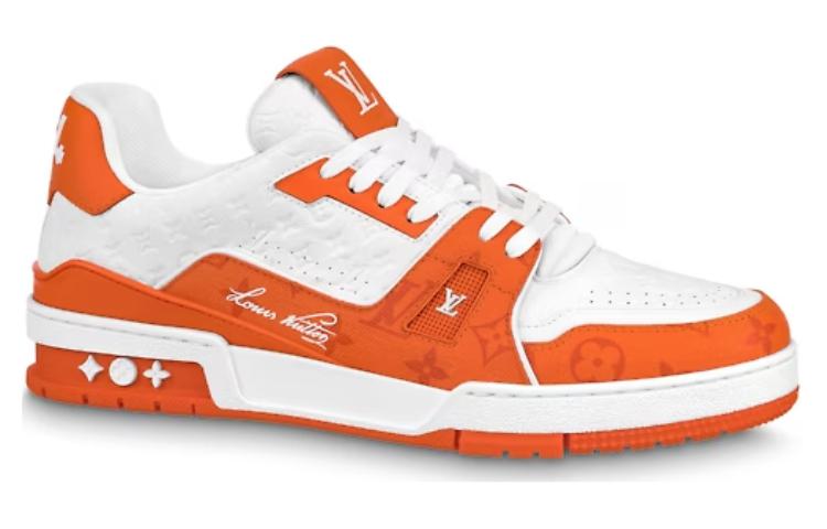 LOUIS VUITTON Lv Trainers 'White Orange'