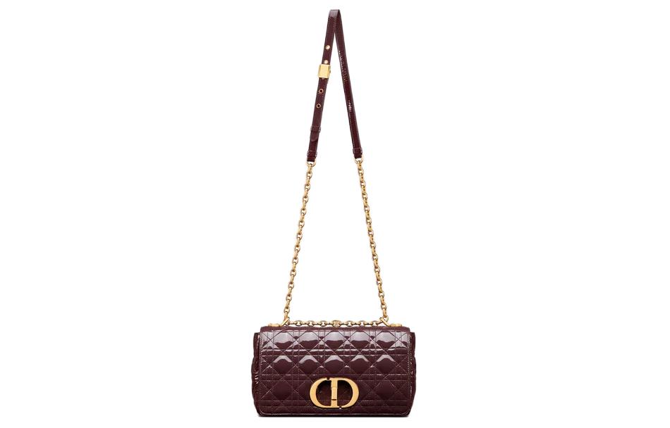 DIOR Calfskin Handbag, Shoulder Bag Medium Size Women's Fuchsia