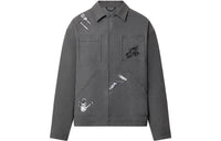 LOUIS VUITTON Jacket Men's Black Gray Color