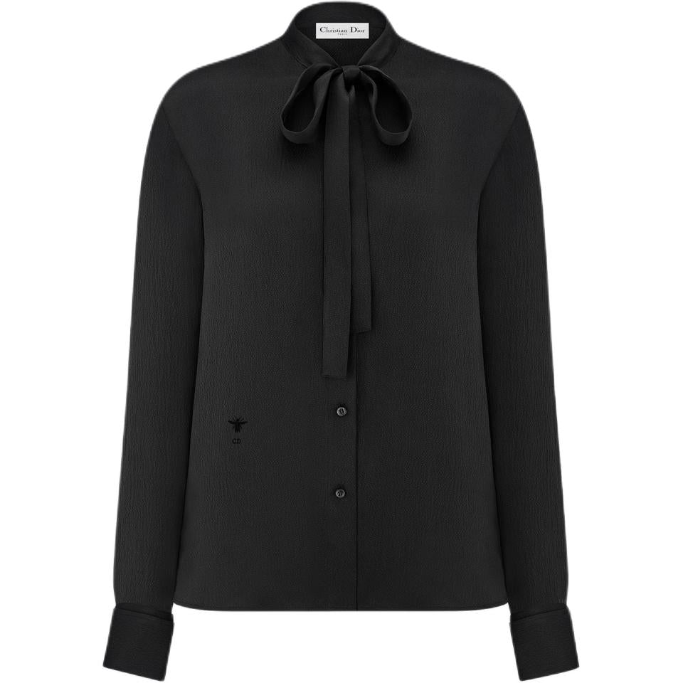 DIOR Ascot Blouse Shirt Women's Black
