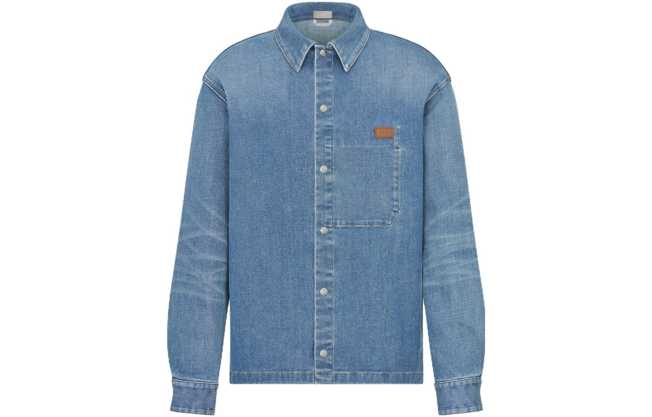 DIOR Logo Embossed Denim Shirt