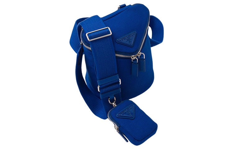 PRADA Canvas Bag, Crossbody Bag, Shoulder Bag Men's Blue