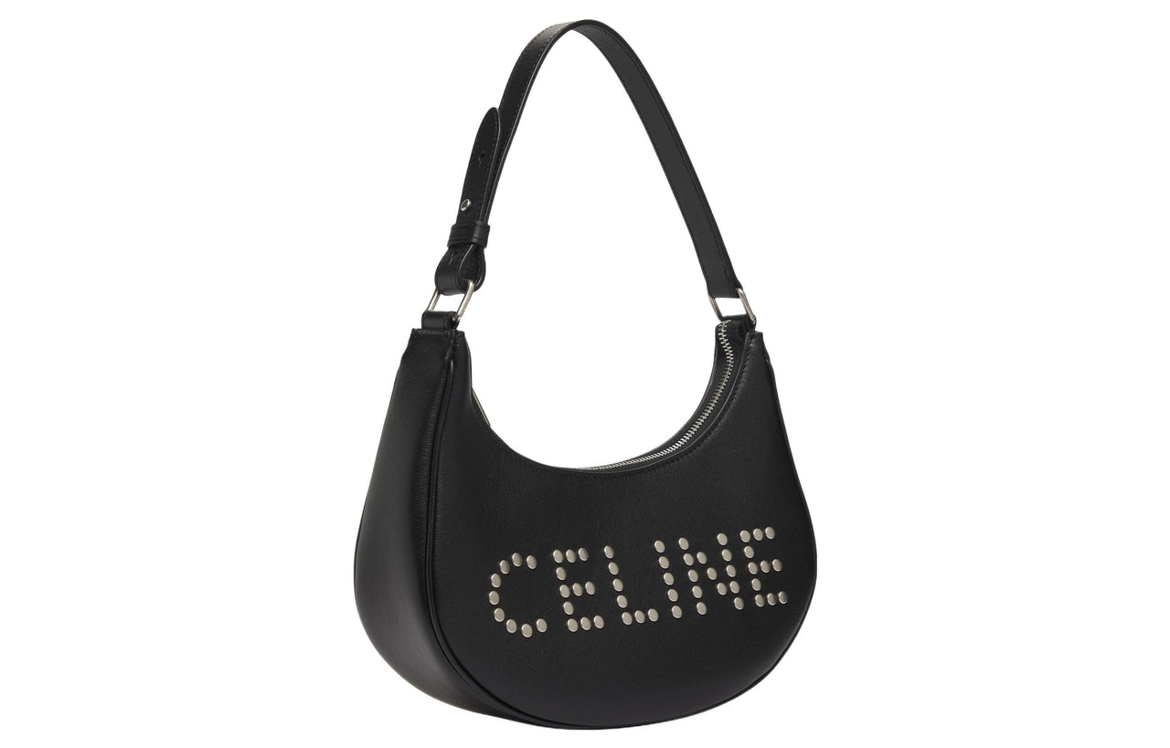 CELINE AVA Smooth Cow Leather Dumpling Bag Shoulder Bag Handbag Shoulder Bag Women's Black