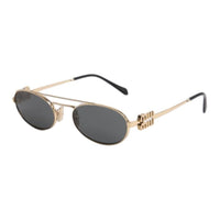 MIU MIU Metal Aviator Sunglasses Women's Gold