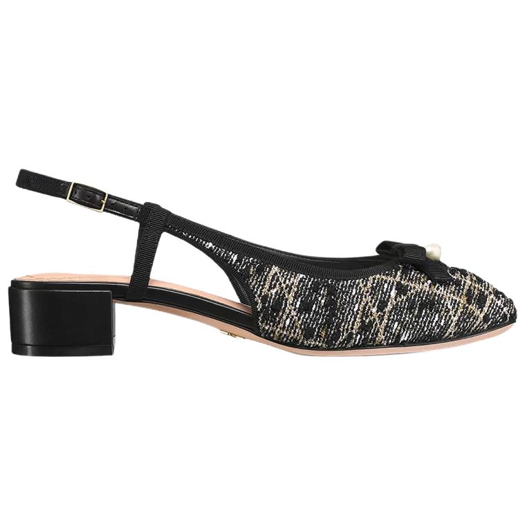 DIOR Chunky Heel High Heels 3cm Women's Black