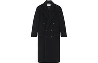 SAINT LAURENT Double Breasted Long Sleeve Coat 'Black Profond'