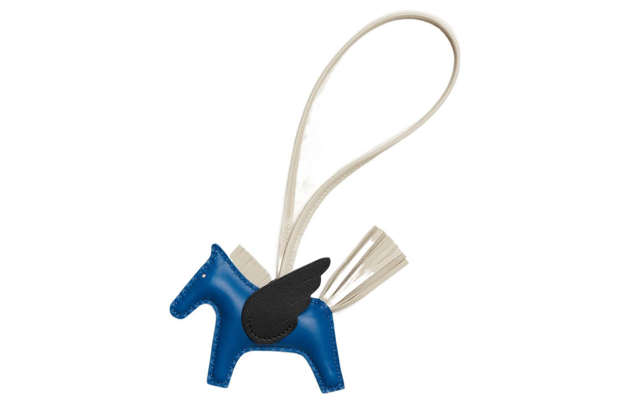 HERMES Leather Pendants Unisex Blue