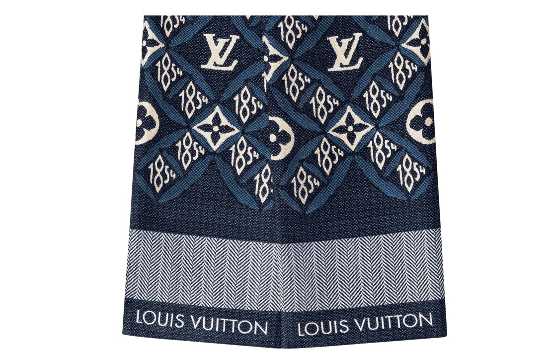 LOUIS VUITTON SINCE 1854 Silk Scarves Women's Blue
