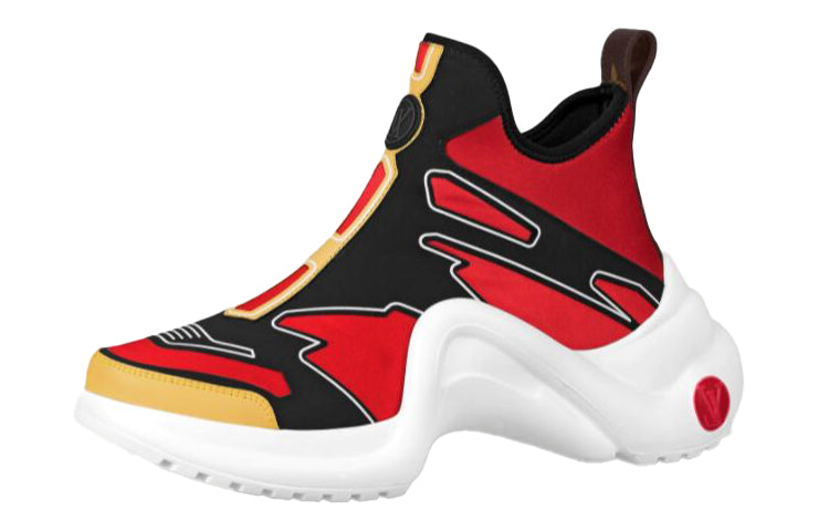 LOUIS VUITTON Archlight Ankle Sneakers 'Red Yellow Black' Women's