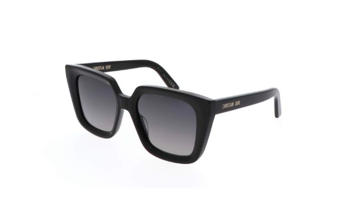 DIOR Irregular Shape Sunglasses Women's Black