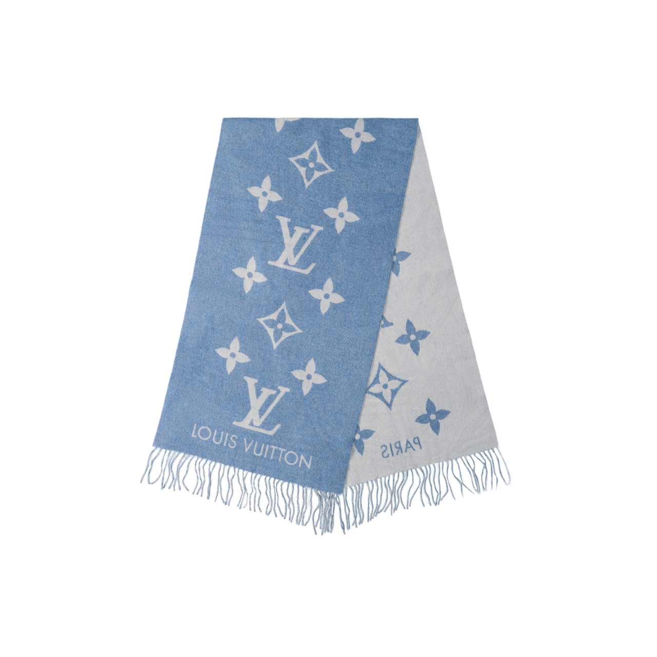 LOUIS VUITTON Knit Scarves Unisex Blue