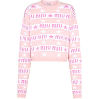 MIU MIU Pre Owned Logo jacquard Sweater